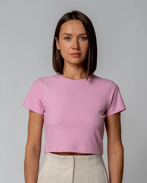 GORG Damen Geripptes Cropped T-Shirt aus Bio-Baumwolle & TENCEL Modal von GORG