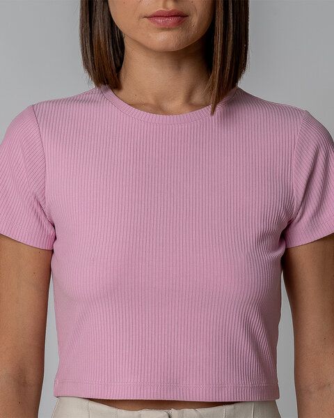 GORG Damen Geripptes Cropped T-Shirt aus Bio-Baumwolle & TENCEL Modal von GORG