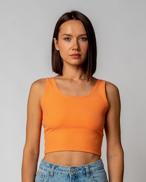 GORG Damen Geripptes Cropped Top aus Bio-Baumwolle & TENCEL Modal von GORG