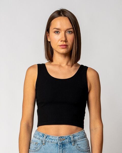 GORG Damen Geripptes Cropped Top aus Bio-Baumwolle & TENCEL Modal von GORG