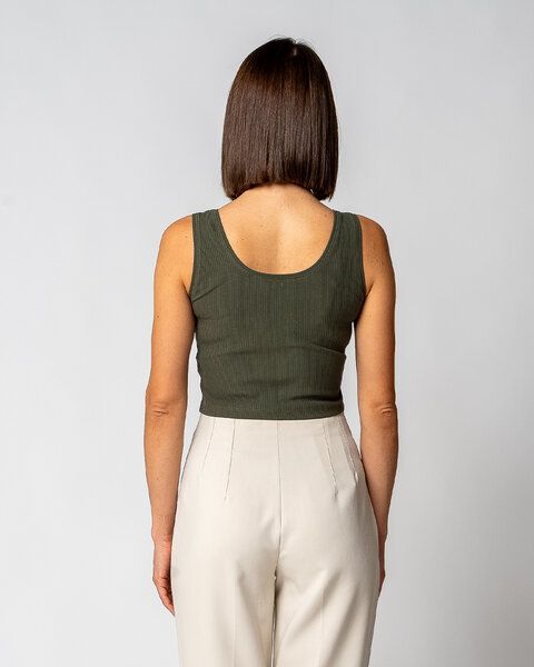 GORG Damen Geripptes Cropped Top aus Bio-Baumwolle & TENCEL Modal von GORG