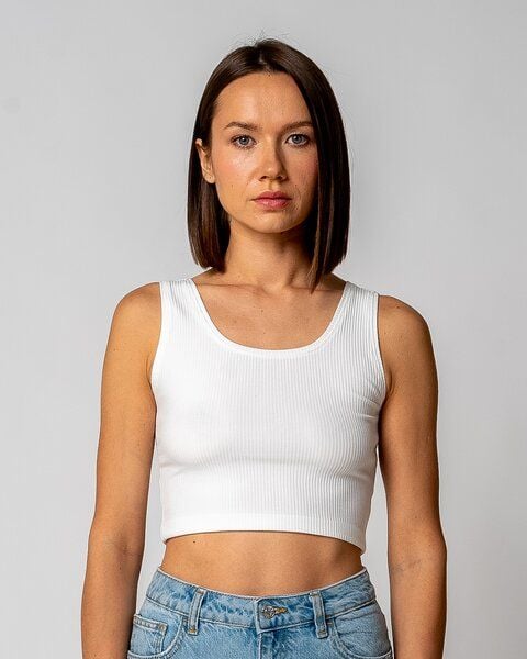 GORG Damen Geripptes Cropped Top aus Bio-Baumwolle & TENCEL Modal von GORG