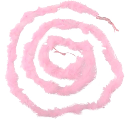 GORGECRAFT 2m Flauschige Marabu-Federboas Truthahn-Federbesatz Damenkostüm Ankleidezubehör Für Kleidung Basteln Tanzen Hochzeit Party Weihnachtsbaumdekoration Perlenrosa von GORGECRAFT