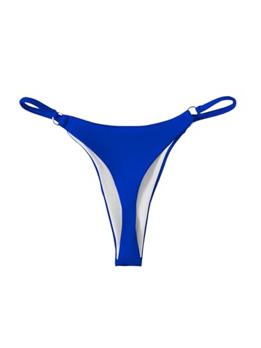 GORGLITTER Damen Bikini Unterteil Tanga Bikinihose Bikini Bottom mit Ring Bindung Bikinislip Königsblau XL GORGLITTER Damen Bikini Unterteil Tanga Bikinihose Bikini Bottom mit Ring Bindung Bikinislip Königsblau XL von GORGLITTER