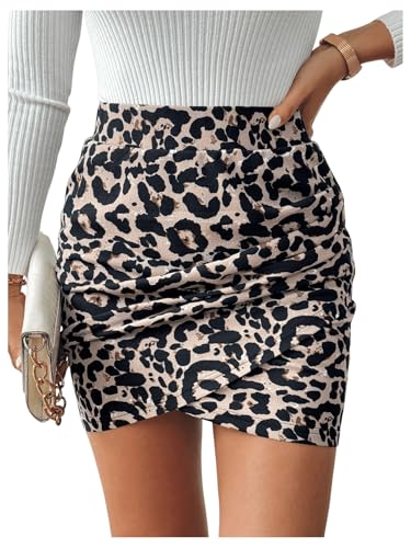 GORGLITTER Lederrock Damen Kurz Minirock Sexy Rock Mit Leopardenmuster Winter Wickelrock Figurbetonter Rock Leo Rock Leo M GORGLITTER Lederrock Damen Kurz Minirock Sexy Rock Mit Leopardenmuster Winter Wickelrock Figurbetonter Rock Leo Rock Leo M von GORGLITTER