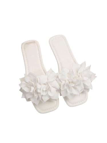 GORGLITTER Sommer Sandalen Damen Elegant Sandalen Mit Blumen Sandaletten Flache Sandalen Strand Flip Flops Boho Sommerschuhe Offene Sandalen Weiß EUR41 GORGLITTER Sommer Sandalen Damen Elegant Sandalen Mit Blumen Sandaletten Flache Sandalen Strand Flip Flops Boho Sommerschuhe Offene Sandalen Weiß EUR41 von GORGLITTER