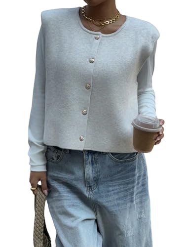 GORGLITTER Strickweste Damen Ärmellos Strickpullover Elegant Damenwesten Strick Pullunder Fleeceweste Weste Jacke Mit Knöpfen Herbst Outfit Aprikosenfarben M von GORGLITTER