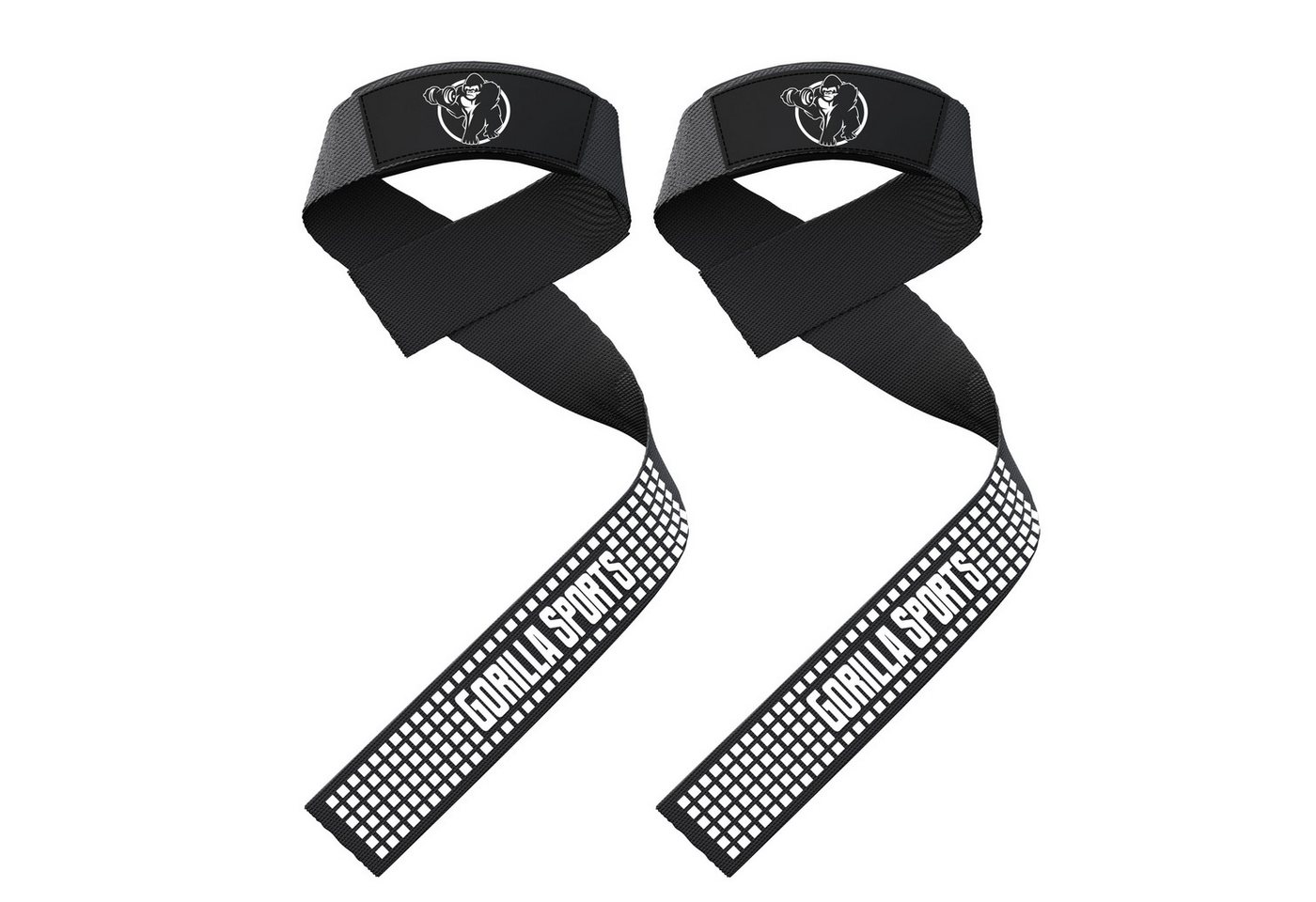 GORILLA SPORTS Bandage Zughilfen - 2er Set, Gepolstert, Antirutsch - Lifting Straps (1-tlg) von GORILLA SPORTS