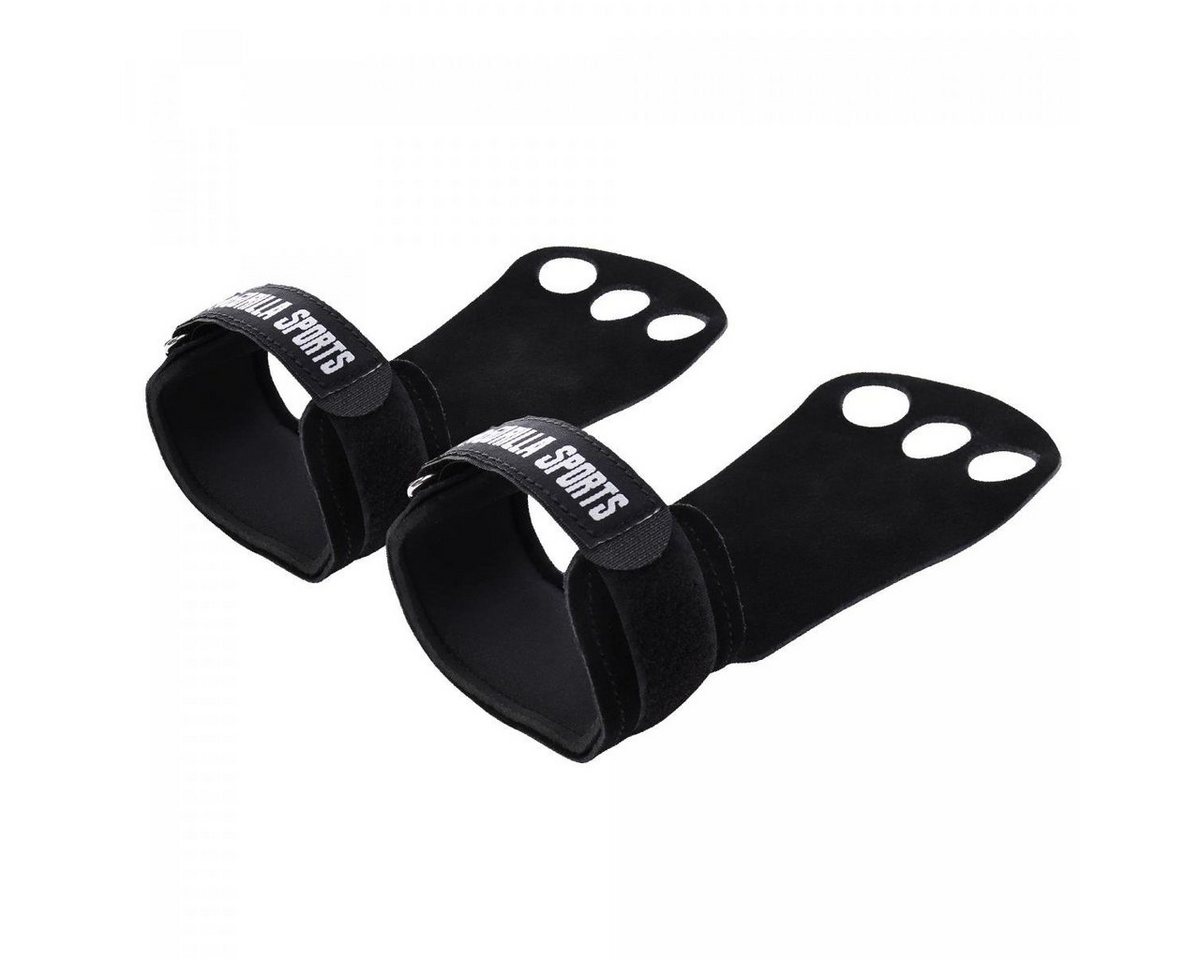 GORILLA SPORTS Trainingshandschuhe Hand Grips - 3 Löcher, Verhindert Blasen und Risse, Fitness Handschuhe von GORILLA SPORTS