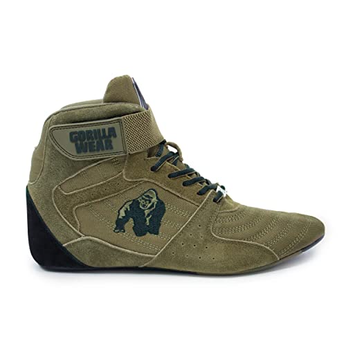 Gorilla Wear Perry High Tops Pro - Army Green/Armee Grün - Bodybuilding und Fitness Schuhe für Damen und Herren, 39 von Gorilla Wear