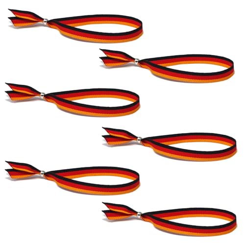 GOS Best Supplies Deutschland Fanartikel 6 Armband Stoffbänder - für Herren, Damen & Kinder - Sportfan - Deutschland Flagge GOS Best Supplies Deutschland Fanartikel 6 Armband Stoffbänder - für Herren, Damen & Kinder - Sportfan - Deutschland Flagge von GOS Best Supplies