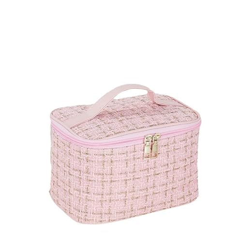 GOSATYUM Karierte Reise-Make-up-Tasche, tragbarer Toilettenartikel-Organizer, Badezimmer-Aufbewahrungskoffer, Pink, Karomuster GOSATYUM Karierte Reise-Make-up-Tasche, tragbarer Toilettenartikel-Organizer, Badezimmer-Aufbewahrungskoffer, Pink, Karomuster von GOSATYUM