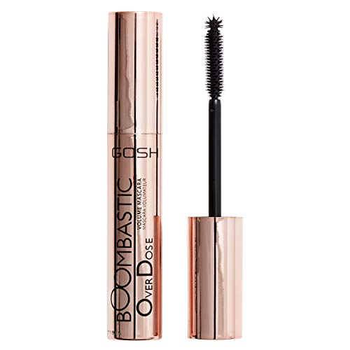 GOSH Boombastic Overdose Mascara für definierte & voluminöse Wimpern I langanhaltend & wasserfest Iextra Volumen ohne Klumpen I parfümfrei, allergiezertifiziert & 100% vegan I 001 Extreme Black von GOSH