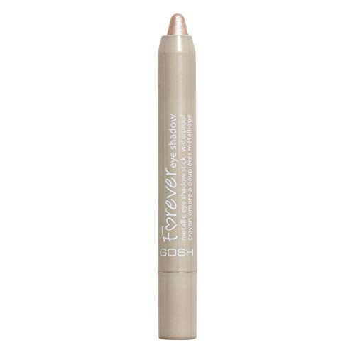 GOSH Forever Eye Shadow Lidschatten-Stift mit cremiger Textur für einfaches Auftragen und intensives Farbergebnis I wasserfest, hält bis zu 8h I parfümfrei & hautverträglich I 002 Beige (Metallic) von GOSH