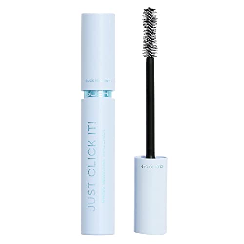 GOSH Just Click It! wasserresistenter Mascara für extra Länge & maximales Volumen I vegan, parfümfrei, allergiezertifiziert & schweißfest I mit innovativem Klick-Verschluss I 001 Extreme Black von GOSH