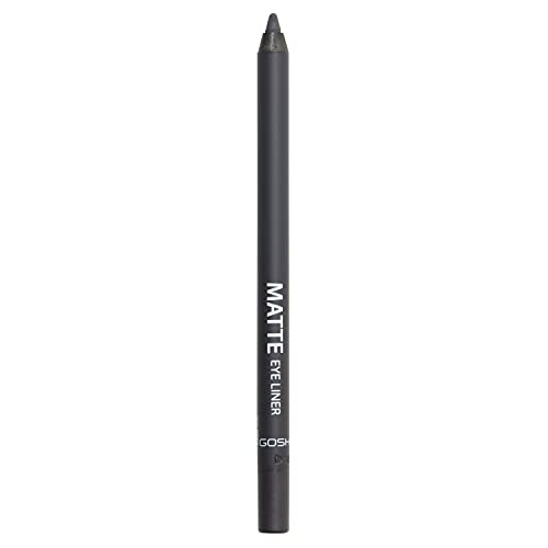 GOSH Matte Eyeliner in coolem Grau I cremig weiche Textur für einfaches Auftragen I hohe Deckkraft, ideal für Smokey Eyes I perfekt zu Maskara I vegan & parfümfrei I 003 Grey von GOSH