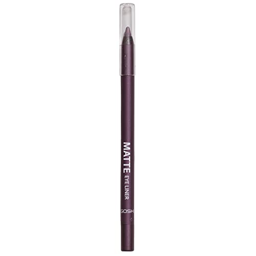 GOSH Matte Eyeliner in intensivem Schwarz I cremig weiche Textur für einfaches Auftragen I hohe Deckkraft, ideal für Smokey Eyes I perfekt zu Maskara I vegan & parfümfrei I 016 True Violet von GOSH