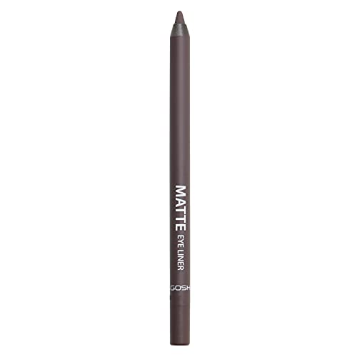 GOSH Matte Eyeliner in klassischem Braun I cremig weiche Textur für einfaches Auftragen I hohe Deckkraft, ideal für Smokey Eyes I perfekt zu Maskara I vegan & parfümfrei I 005 Mole von GOSH