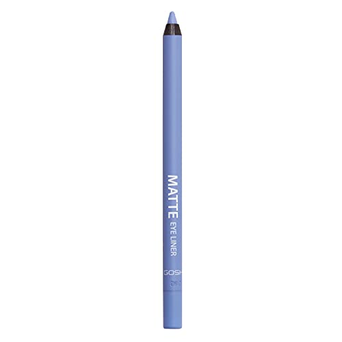 GOSH Matte Eyeliner in strahlendem Hellblau I cremig weiche Textur für einfaches Auftragen I hohe Deckkraft, ideal für Smokey Eyes I perfekt zu Maskara I vegan & parfümfrei I 006 Ocean Mist von GOSH