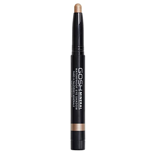 GOSH Mineral Waterproof Eye Shadow I drehbarer Lidschatten-Stift mit cremiger Textur für einfaches Auftragen und intensives Farbergebnis I wasserfest, langanhaltend & parfümfrei I 012 Golden Nude von GOSH