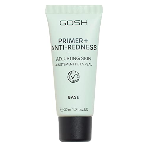 GOSH Primer für gerötete & unreine Haut, vegan I feuchtigkeitsspendender Makeup Primer I für ebenmäßige & makellose Haut I Hautton anpassen I allergiezertifiziert & parfümfrei von GOSH
