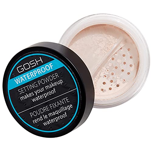 GOSH Waterproof Setting Powder I loses Finishing-Puder für alle Hauttöne I mattierend & langanhaltend für einen makellosen Teint I zum Fixieren von Makeup I wasserfest, wischfest & vegan von GOSH