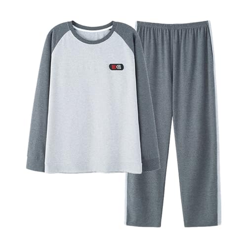 GOSO Jungen Schlafanzug Set Stilvolle Loungewear Set Lange Ärmel Hose Nachtwäsche für Winter/Herbst, Schlafanzug Set für Teenager Jungen Große Jungen von GOSO