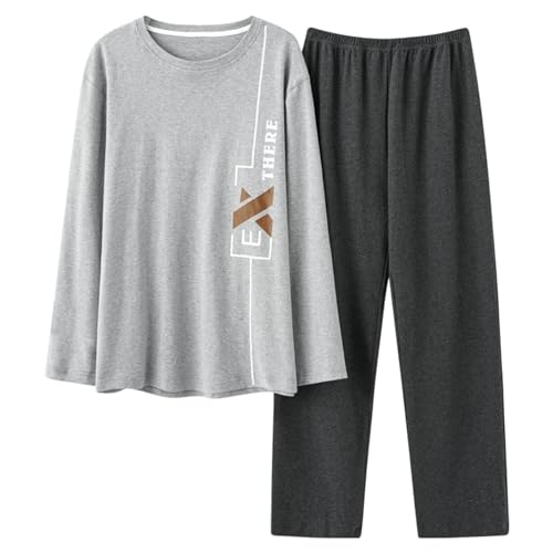 GOSO Jungen Schlafanzug Set Stilvolle Loungewear Set Lange Ärmel Hose Nachtwäsche für Winter/Herbst, Schlafanzug Set für Teenager Jungen Große Jungen von GOSO