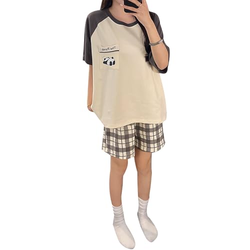 GOSO Kinder Pyjamas Mädchen Pyjamas Set Sommer Nachtwäsche Print PJs Sets Soft Lounge Sets Kurzarm Nachtwäsche für 10-16 Jahre von GOSO