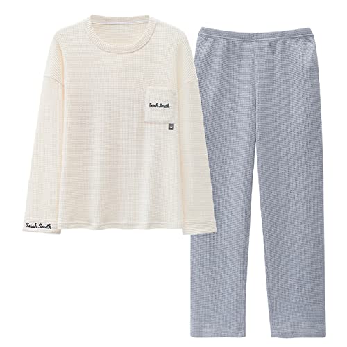 GOSO Mädchen Baumwolle 2pcs Pyjamas Set Stylish Loungewear Set Nachtwäsche für Winter/Herbst, Atmungsaktive Nachtwäsche Set für Teenager Mädchen von GOSO