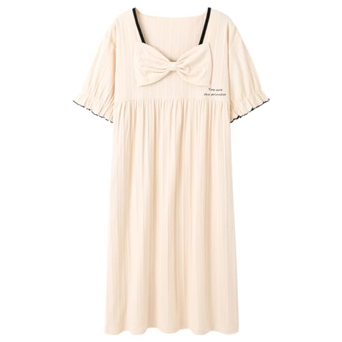 GOSO Mädchen Baumwolle Nachthemd Pyjamas Kleid Kurze Ärmel niedlichen Muster Sleepwear weichen Schlaf Kleid Nachtwäsche für große Mädchen von GOSO