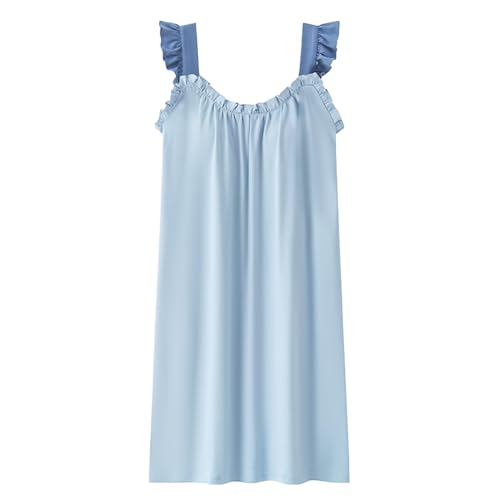 GOSO Mädchen Camisole ärmelloses Baumwollnachthemd Sommer Pyjamas Kleid Niedliches Muster Sleepwear Weiches Schlafkleid Nachtwäsche für große Mädchen von GOSO