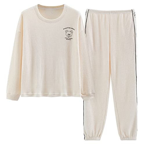 GOSO Mädchen Fleece Schlafanzug Set Flanell Warme Loungewear Set, Rundhalsausschnitt Lange Ärmel Lange Hosen Nachtwäsche, Schlafanzug für große Mädchen von 8-14 Jah von GOSO