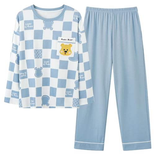 GOSO Mädchen Pyjamas Set 2pcs PJS mit Taschen Baumwolle locker sitzend Frühling Sommer Herbst niedlich hautfreundlich Lange Ärmel Hose atmungsaktiv Schlafanzug von GOSO