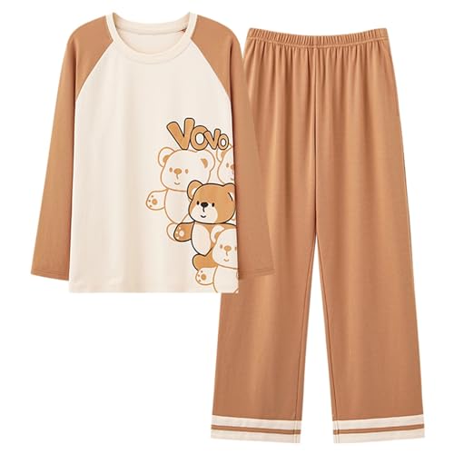 GOSO Mädchen Pyjamas Set 2pcs PJS mit Taschen Baumwolle locker sitzend Frühling Sommer Herbst niedlich hautfreundlich Lange Ärmel Hose atmungsaktiv Schlafanzug von GOSO