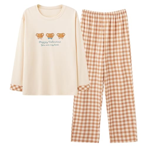 GOSO Mädchen Pyjamas Set 2pcs PJS mit Taschen Baumwolle locker sitzend Frühling Sommer Herbst niedlich hautfreundlich Lange Ärmel Hose atmungsaktiv Schlafanzug von GOSO