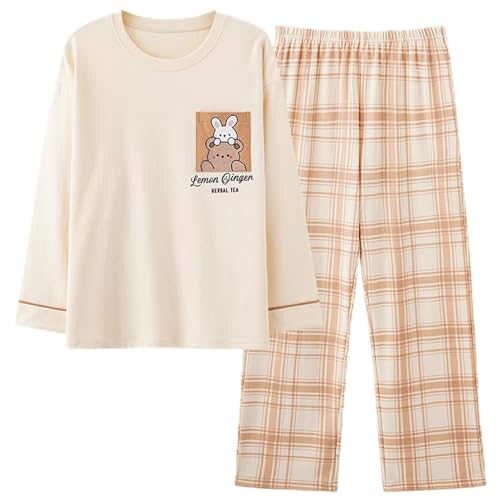 GOSO Mädchen Pyjamas Set 2pcs PJS mit Taschen Baumwolle locker sitzend Frühling Sommer Herbst niedlich hautfreundlich Lange Ärmel Hose atmungsaktiv Schlafanzug von GOSO