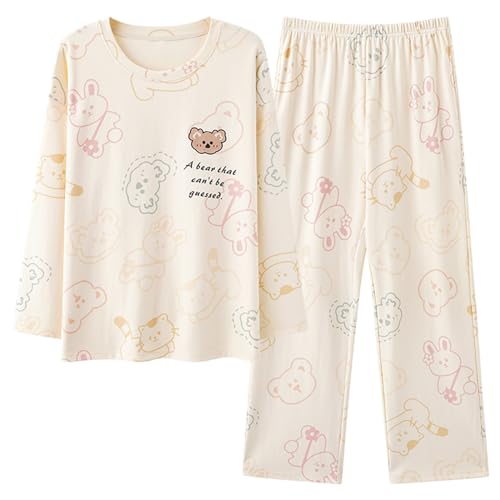 GOSO Mädchen Pyjamas Set 2pcs PJS mit Taschen Baumwolle locker sitzend Frühling Sommer Herbst niedlich hautfreundlich Lange Ärmel Hose atmungsaktiv Schlafanzug von GOSO