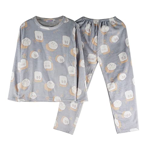 GOSO Mädchen Pyjamas Set 8 9 10 11 12 13 14 Jahre-Fleece warme Winter Pyjamas Pjs für Mädchen Teenager Tops und Lange Hosen Big Girl Sleepwear Loungewear von GOSO