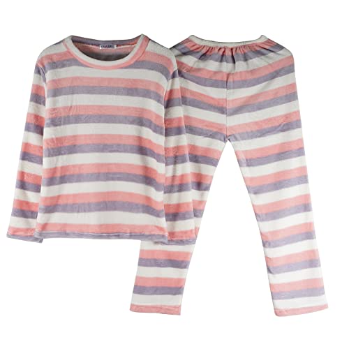 GOSO Mädchen Pyjamas Set 8 9 10 11 12 13 14 Jahre-Fleece warme Winter Pyjamas Pjs für Mädchen Teenager Tops und Lange Hosen Big Girl Sleepwear Loungewear von GOSO