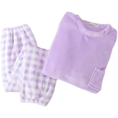 GOSO Mädchen Pyjamas Set 8 9 10 11 12 13 14 Jahre-Fleece warme Winter Pyjamas Pjs für Mädchen Teenager Tops und Lange Hosen Big Girl Sleepwear Loungewear von GOSO