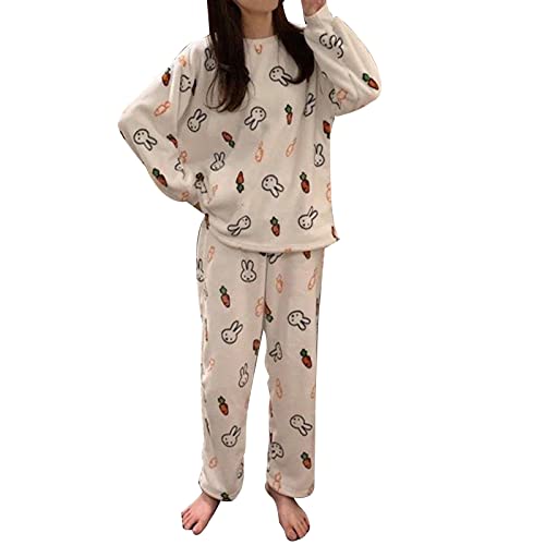 GOSO Mädchen Pyjamas Set 8 9 10 11 12 13 14 Jahre-Fleece warme Winter Pyjamas Pjs für Mädchen Teenager Tops und Lange Hosen Big Girl Sleepwear Loungewear von GOSO