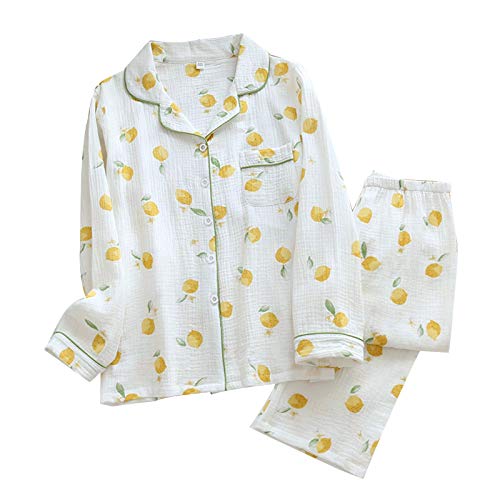GOSO Mädchen Pyjamas Set Knopfleiste Loungewear Set Blumenmuster Nachtwäsche für Winter/Herbst Süßes Schlafanzug-Set für Teenager-Mädchen von GOSO