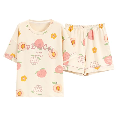 GOSO Mädchen Pyjamas Set Nette Kinder 10 12 14 16 Jahre Pjs Pyjama Nachtwäsche Print Tops und Kurze Hosen Nachtwäsche Sommer Kinder Outfit von GOSO