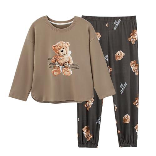 GOSO Mädchen Pyjamas Set Nette PJS Rundhals Pullover Weiche Langarm Hosen Nachtwäsche Mädchen Loungewear PJ Set 11 12 13 14 15 17 Jahre von GOSO