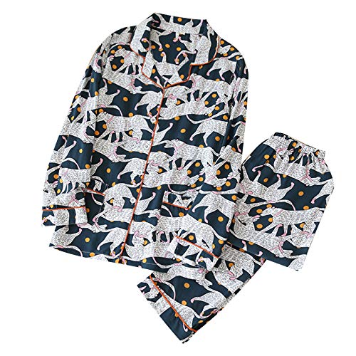 GOSO Mädchen Pyjamas Set Warme Loungewear Set Button Down Floral Pattern Rayon Nachtwäsche, Niedliche Stylische Nachtwäsche für Teenager Mädchen von GOSO