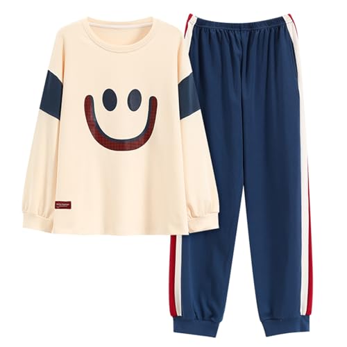 GOSO Mädchen Schlafanzug Set Baumwolle locker sitzend Frühling Sommer Herbst Niedlich Hautfreundlich Lange Ärmel Hose Atmungsaktiv Schlafanzug von GOSO