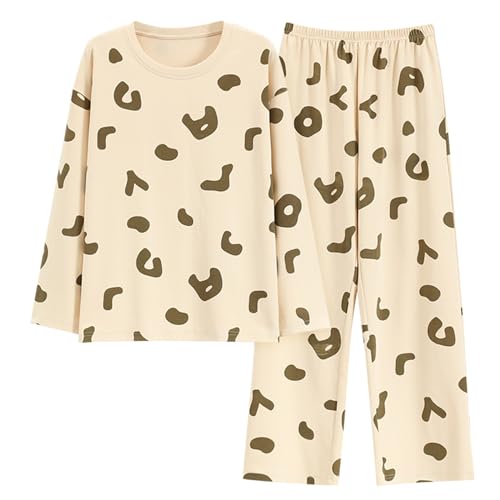 GOSO Mädchen Schlafanzug Set Baumwolle locker sitzend Frühling Sommer Herbst Niedlich Hautfreundlich Lange Ärmel Hose Atmungsaktiv Schlafanzug von GOSO