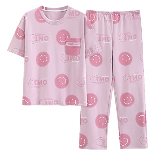 GOSO Mädchen Schlafanzug Set Pullover weiche Kurze Ärmel Lange Hose Nachtwäsche Mädchen Loungewear PJ Set von GOSO