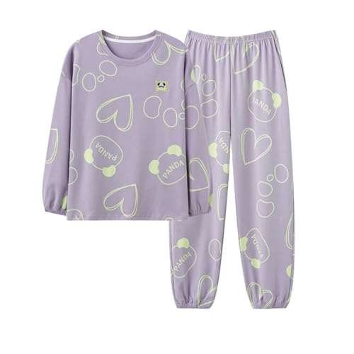 GOSO Pyjamas für Mädchen Lange Ärmel Beiläufige Nachtwäsche Oberteile & Hosen Pyjamas Set für Teenager Mädchen für Frühling/Herbst von GOSO